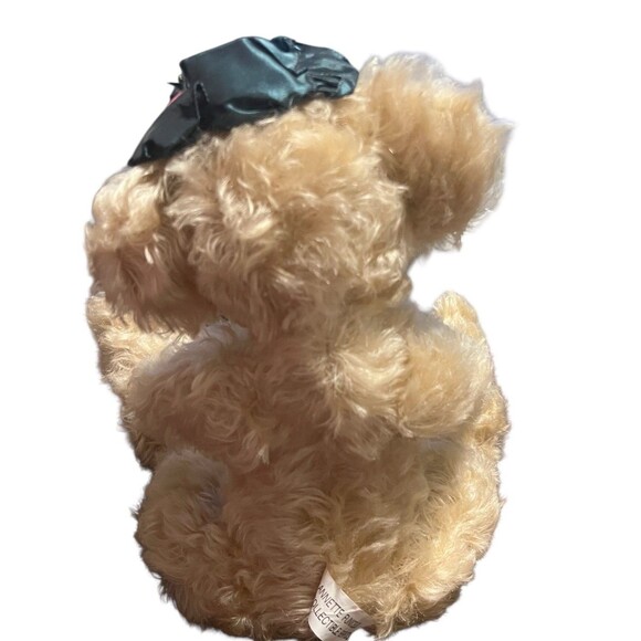 Vintage Annette Funicello Collectible Mohair Artist Style Teddy Bear Green Hat - Picture 2 of 10